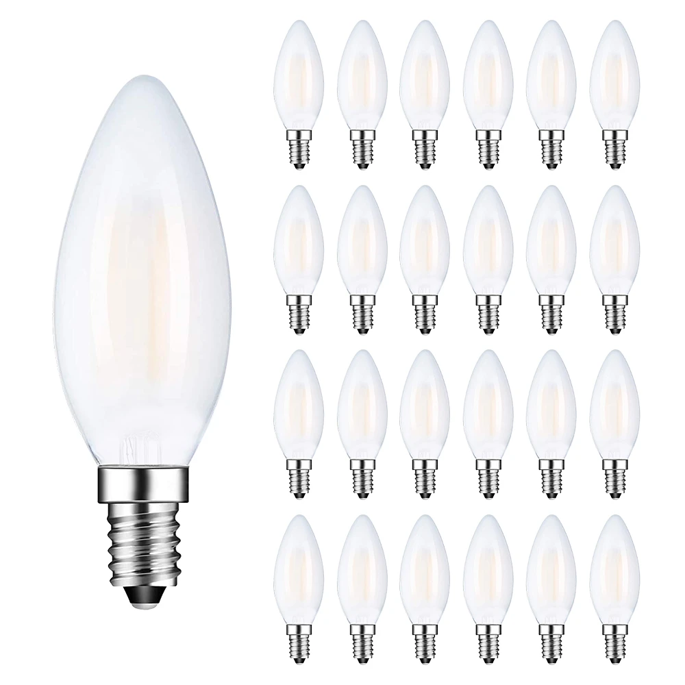 synge dans Pensioneret Led Filament Candle Light Bulb E14 E12 110v | Screw Light Lamp Chandelier -  4w 6w Led - Aliexpress