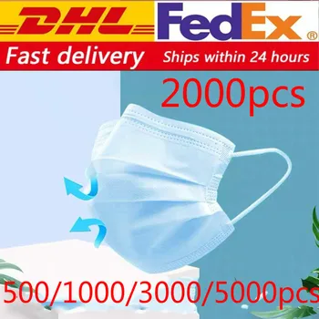

dhl free 500/800/1000/2000/5000pcs Disposable Face Mask Anti Virus flu Safety Masks safety Mask Face Mouth Mask