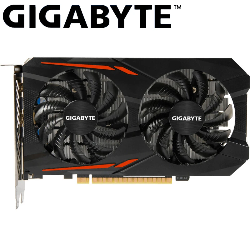 Видеокарта GIGABYTE GTX 1050 OC с видеокартой NVIDIA GeForce gtx GPU 2GB GDDR5 128 Bit Gamer видеоигры карты