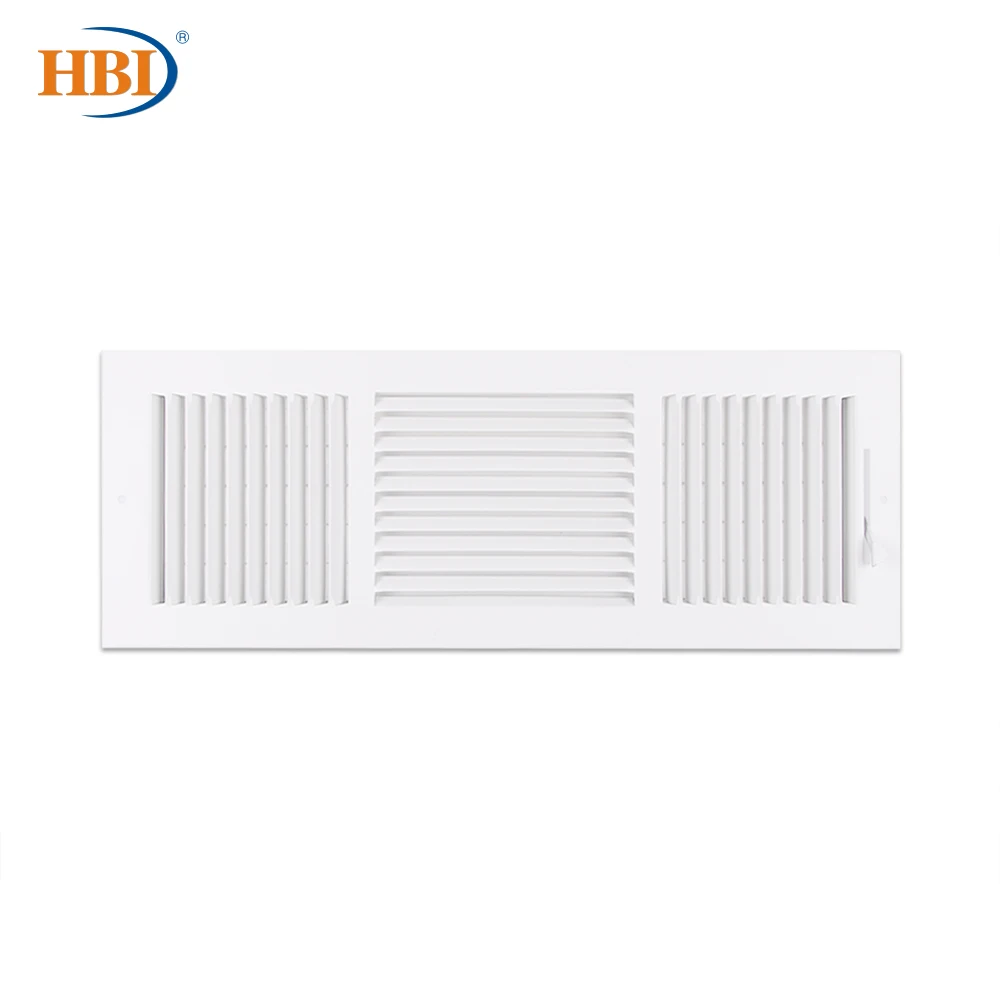 

HBI 3-Way W18"xH6" Straight-Blade Ventilation Grille Air Outlet Valve Air Supply Register Air Vent Cover Steel Ceiling/Sidewall