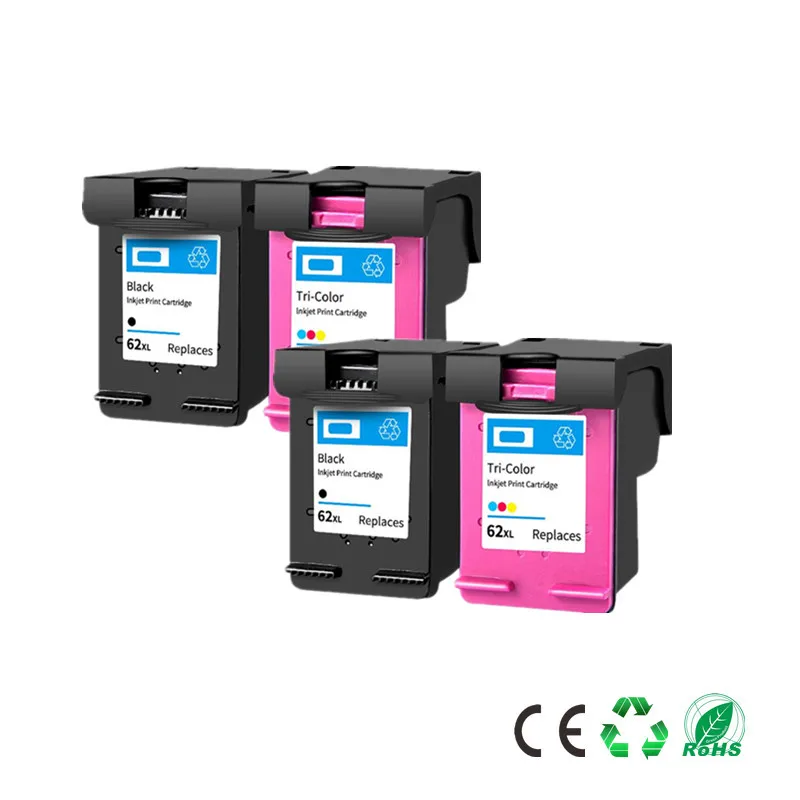 2BK 2COLOR Совместимость для 62XL чернильный картридж для hp 62 для hp 62 5640 5660 7640 5540 5544 5545 5546 5548 Officejet 5740 5741 5742 5743 5744 - Цвет: 2BK 2COLOR
