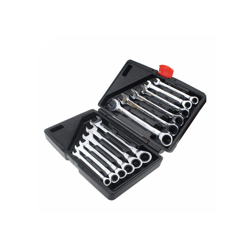 

12Pcs/Set Steel Auto Flexible Head Sleeve Combination Tool Ratchet Handle Wrench Spanner Set of Hardware Car Repair Hand Tools