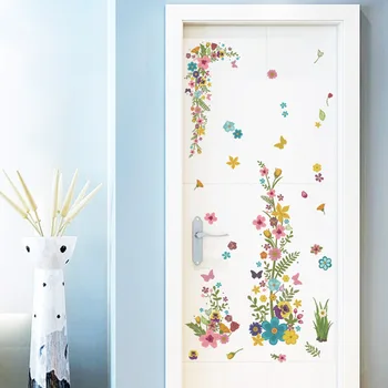 

Colorful flower vine Wall Sticker Mural bedroom Living room tv/sofa background decorations wallpaper Removable decal stickers