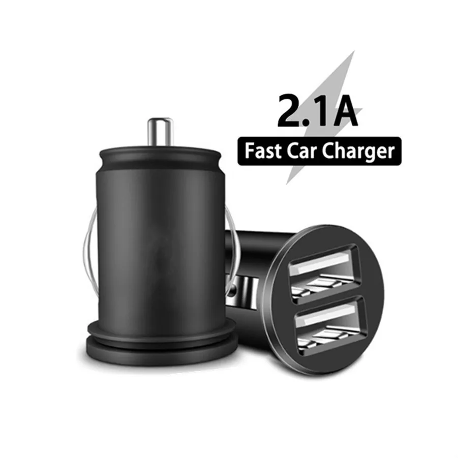 

Mini USB Car Charger For Iphone 11 X Mobile Phone Tablet GPS Fast Charger Car-Charger Dual USB Phone Charger Adapter in Car