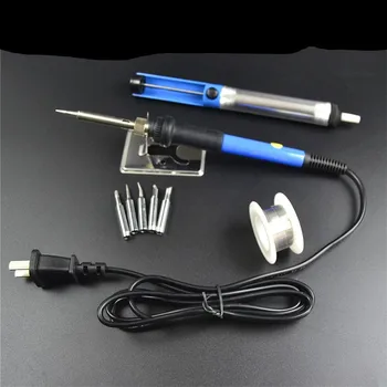 

1 set of 8 pieces electric soldering iron set thermostat electric soldering iron home repair welding 60w soldering iron