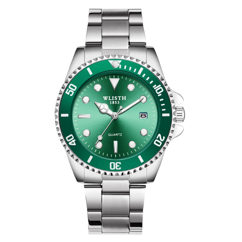 Мужские наручные часы Rolexable спортивные водонепроницаемые из нержавеющей стали с