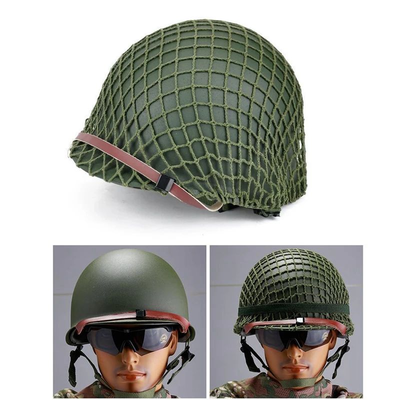 Casco táctico M1 del Ejército de los EE. UU. WWII, réplica de casco Protector cabeza para al aire libre, airsoft|Cascos| - AliExpress