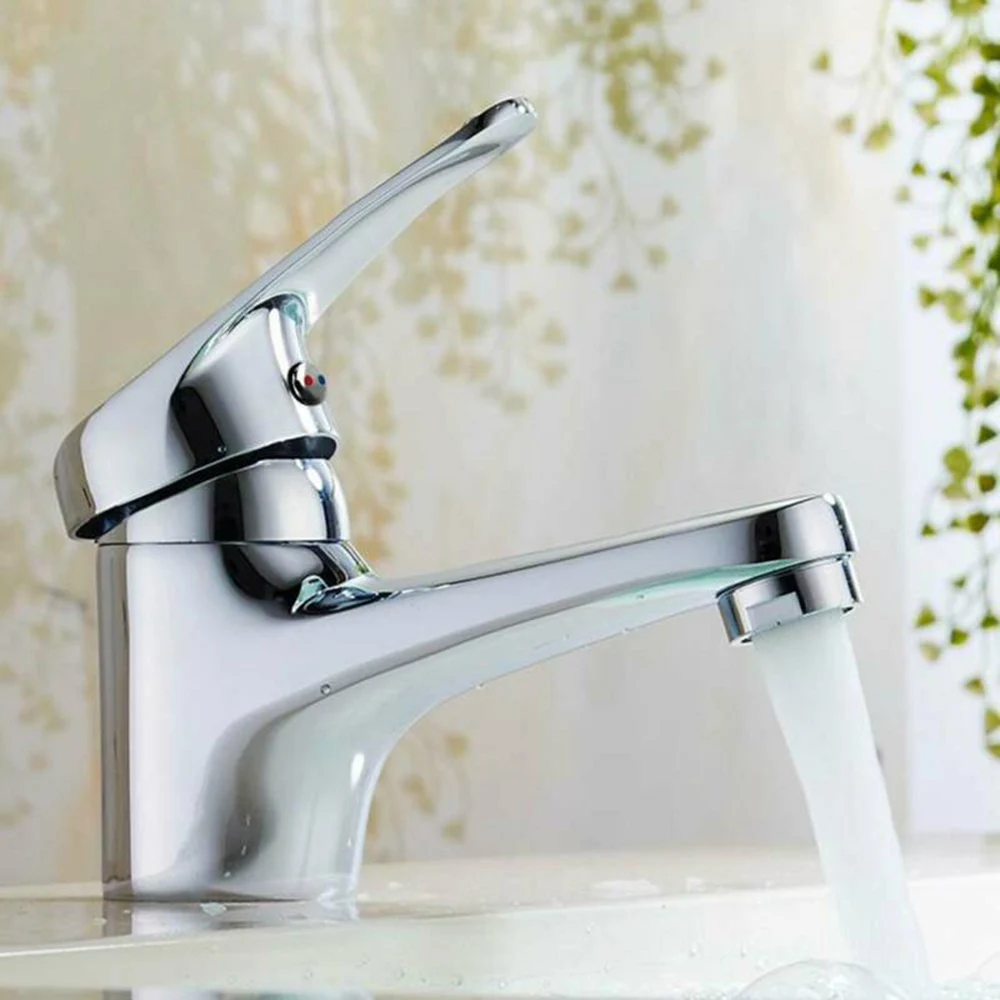Хромированный смеситель для раковины однорычажный кран ванной комнаты