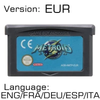 Metroide Fusion EUR 32 бит видеоигры картридж Консоли Карты для nintendo GBA Metroide Fusion Zero Missio Metroi серии Edition - Цвет: Metroide Fusion EUR