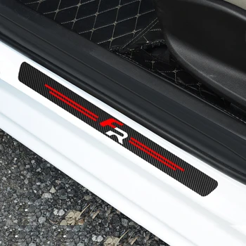 

4PCS Car Threshold Carbon Protector for Seat FR+ Leon Ibiza cupra Altea Door Sill Stickers Car Tuning Accessories