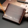 2022 New Customized Men Wallets Name Engraving High Quality  Short Card Holder Male Purse Vintage Coin Holder Men Wallets 1