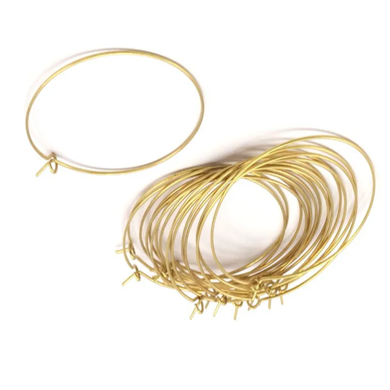 

50pc.. Raw Brass Earring- Wires ...sz(45x0.7mm) BS 1079