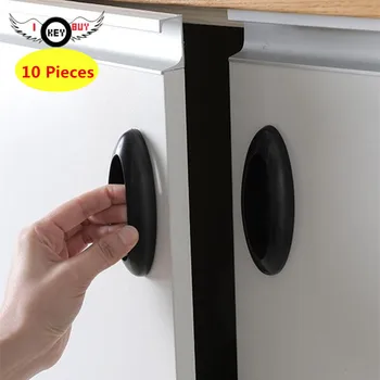 

10pcs Punch-free Small Plastic Door Handle Glass Window Cabinet Closet Drawer Strong Self-adhesive Multi-function Handles Pink