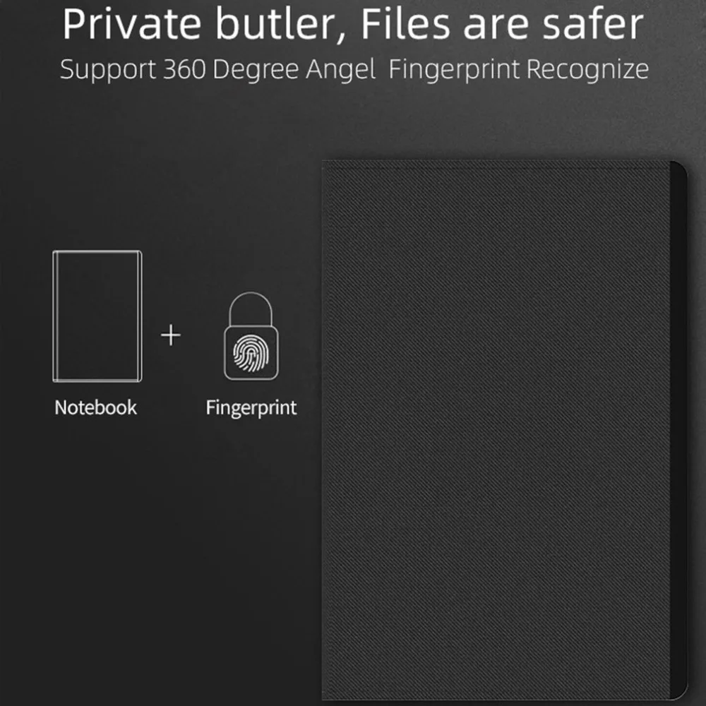 Fingerprint Lock Notebook Smart Lock Encryption Account Book Fingerprint Unlocking Long Standby Fingerprint Account
