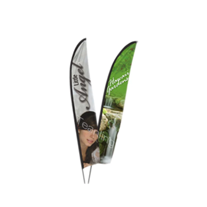 Флаг с перьями длина 3 м двухсторонние логотипы полкой и перекрестной основой