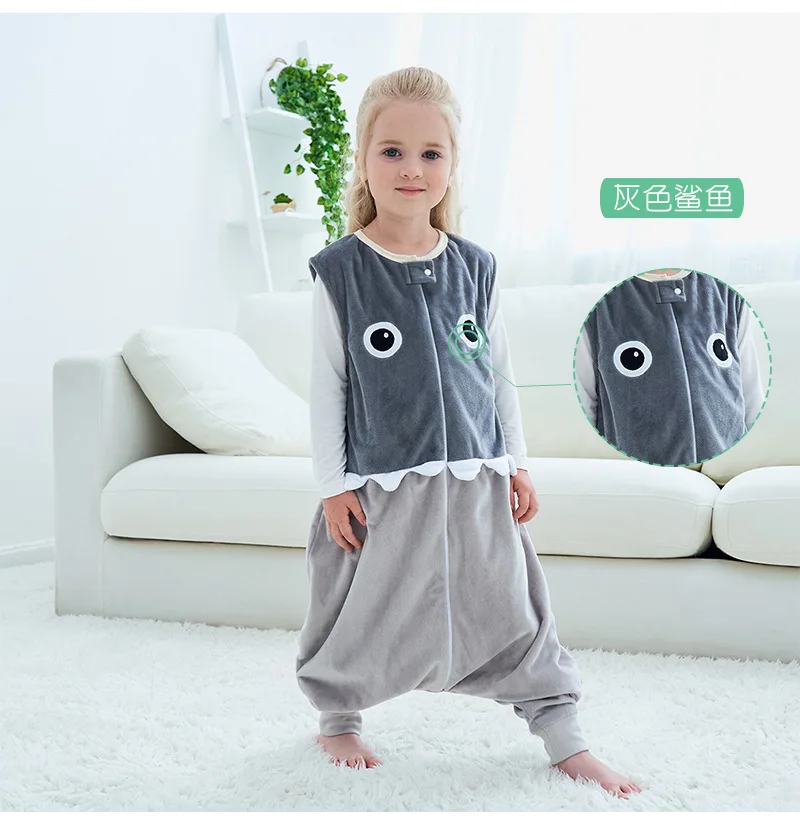 Children Clothes Sleeping Bag Pajamas Jumpsuits Autumn Sleeveless Flannel Outdoor Pajama Baby Girls Boys Sleeping Bag  Sleepwear pajama sets affordable	