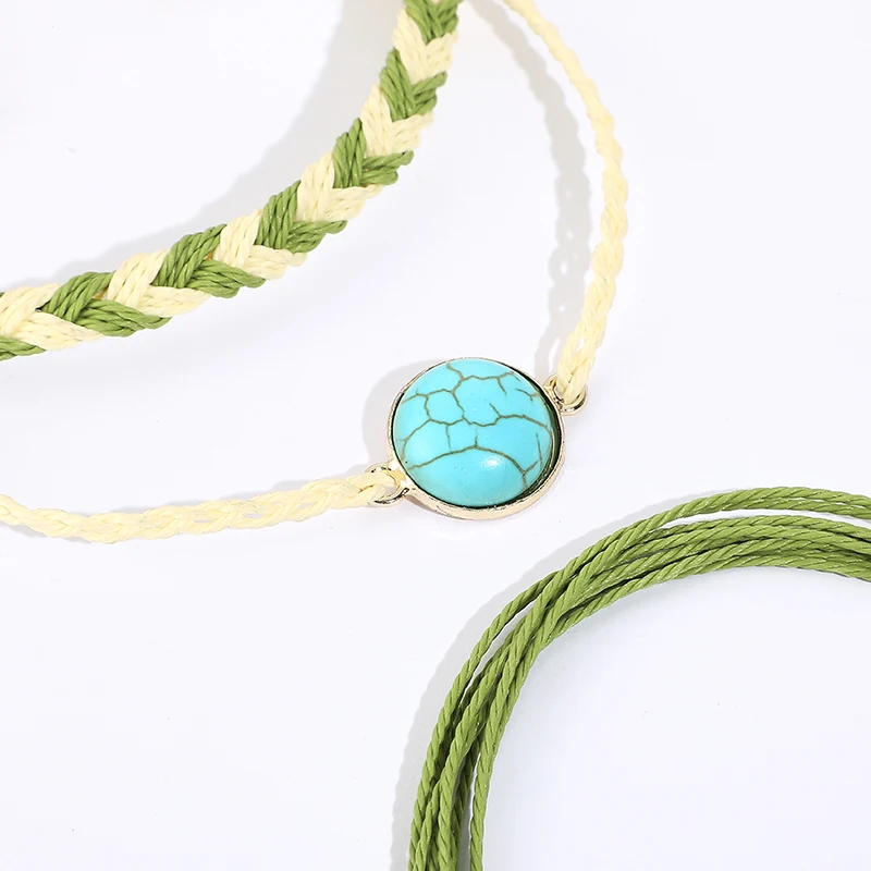 Tocona Hand Weave Braided Bracelets for Women Bohemian Vintage Cotton Rope Ethnic Charm Bracelets Brazil Bohemian Jewelry 8351
