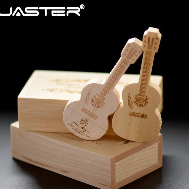 JASTER деревянный usb+ коробка(более 1 шт бесплатный логотип) гитара USB 2,0 Внешний накопитель 4 ГБ 8 ГБ 16 ГБ 32 ГБ 64 ГБ