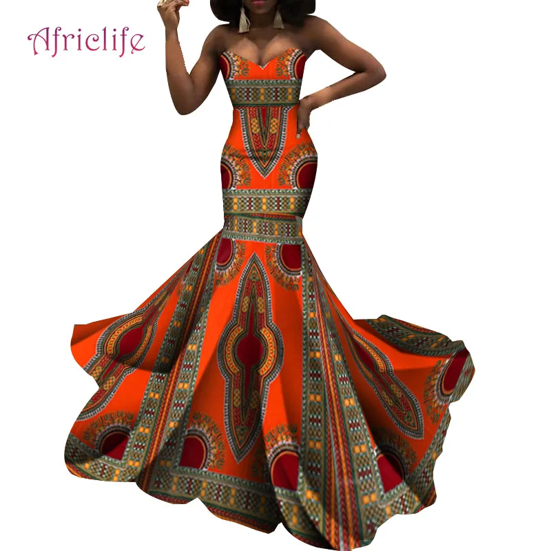 Индивидуальные специальные свадебные платья без бретелек Африканский воск хлопок Мода Java стиль вечерняя одежда WY5479