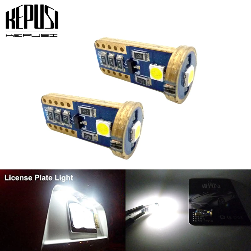 

2x T10 W5W Car LED Turn Signal Bulb Canbus Auto Interior Dome Reading Light Wedge Side Parking Reverse Brake Lamp 5W5 3030 3smd