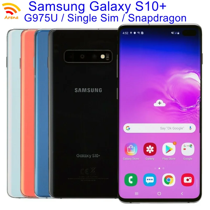 Original Samsung Galaxy S10+ G975U1 Unlocked S10 Plus Cellphones 6.4" RAM 8GB ROM 128/512GB Snapdragon NFC 4G LTE laptop ram