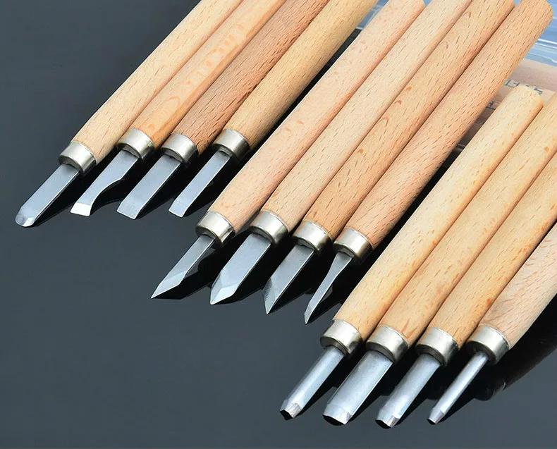 Wood Carving Chisels 8/12pcs Professional Wood Carving Chisels Knife For Basic Wood Cut DIY Tools and Detailed Woodworking Hand Tools ZXH