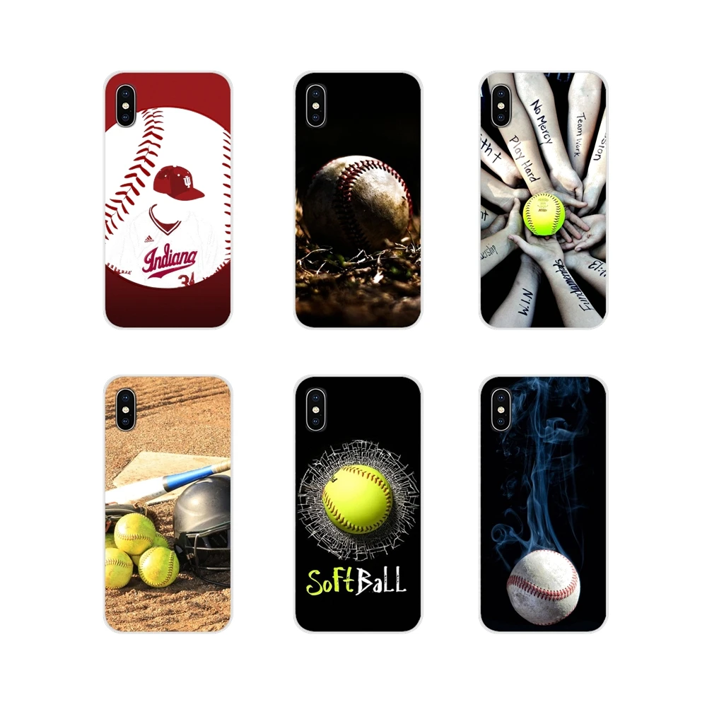 

For Samsung Galaxy A3 A5 A7 A9 A8 Star A6 Plus 2018 2015 2016 2017 Fire Yellow Softball Baseball Accessories Phone Cases Covers