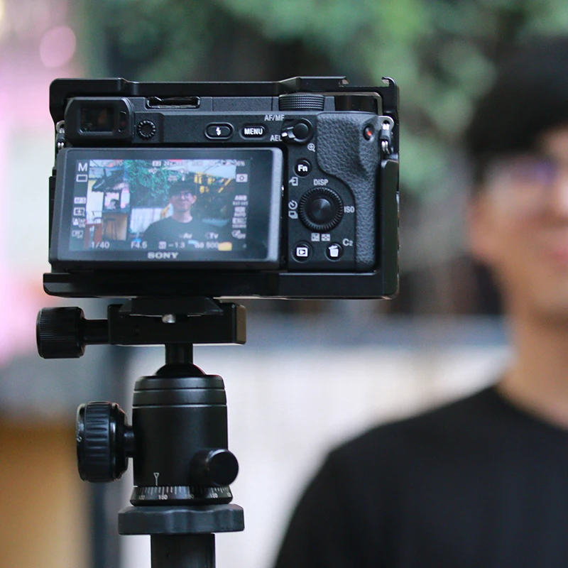 UURig камера клетка дом для sony A6400 Vlog корпус клетка ручка Видео установка w Arri металлическая верхняя ручка рукоятка VS SmallRig клетка