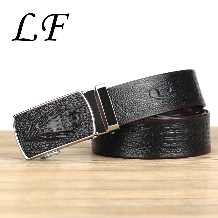 Cinturones cocodrilo para hombres jóvenes, venta al por mayor, cinturón hebilla automática, Micro proveedores, fábrica Spot|Cinturones de hombre| - AliExpress