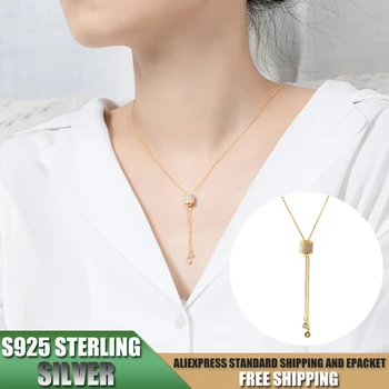 

S925 Sterling Silver Pendant Necklace for Women Necklace with Zircon Fashion Jewelry Accessories Wholesale A036