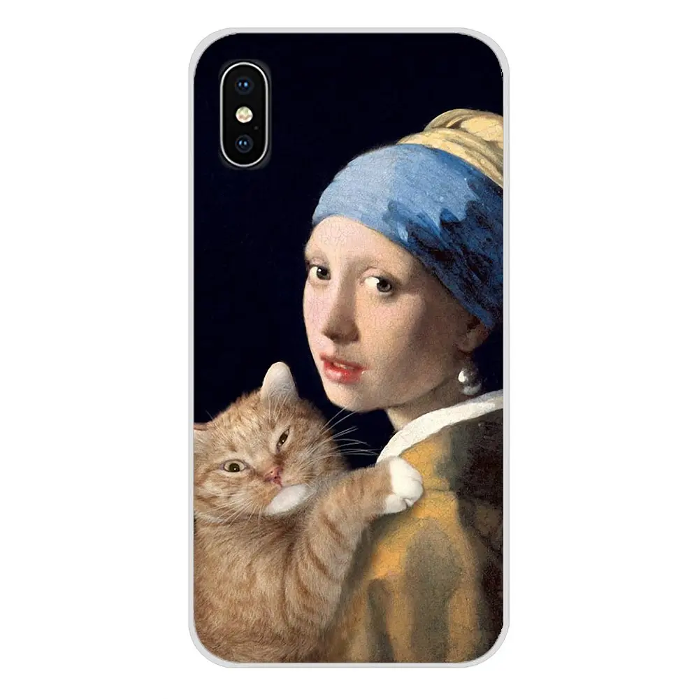 Для Xiao mi 4 mi 5 mi 5S mi 6 mi A1 A2 5X6X8 9 Lite SE Pro mi Max mi x 2 3 2S защитный чехол для телефона da Vinci Mona Lisa Pat Cat Art