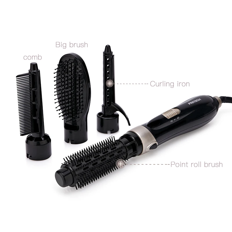 Secador de Cabelo Pente de ar Modelador de Cabelo 4 em 1 Escova Elétrica Quente Multifuncional Alisador Curler Ferro Ondulação 9 Computers & Electronics