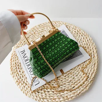 

Luxury Handbags Women Bags Designer Mini Crocodile Pattern Evening Bag Ladies Fashion Chains Shoulder Bags for Party Wedding