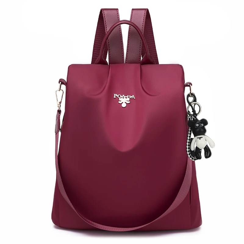 Модные женские школьные рюкзаки CESHA с противоугонным дизайном, Высококачественная школьная сумка-Оксфорд для девочек, школьный рюкзак, школьный портфель Sac - Цвет: Red