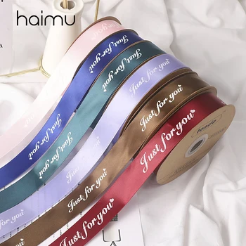 

2.5cm 45m Just for You Print Flower Gift Floral Packaging Valentine's Day Florist Diy Deoration Flower Bouquet Wrapping Ribbon