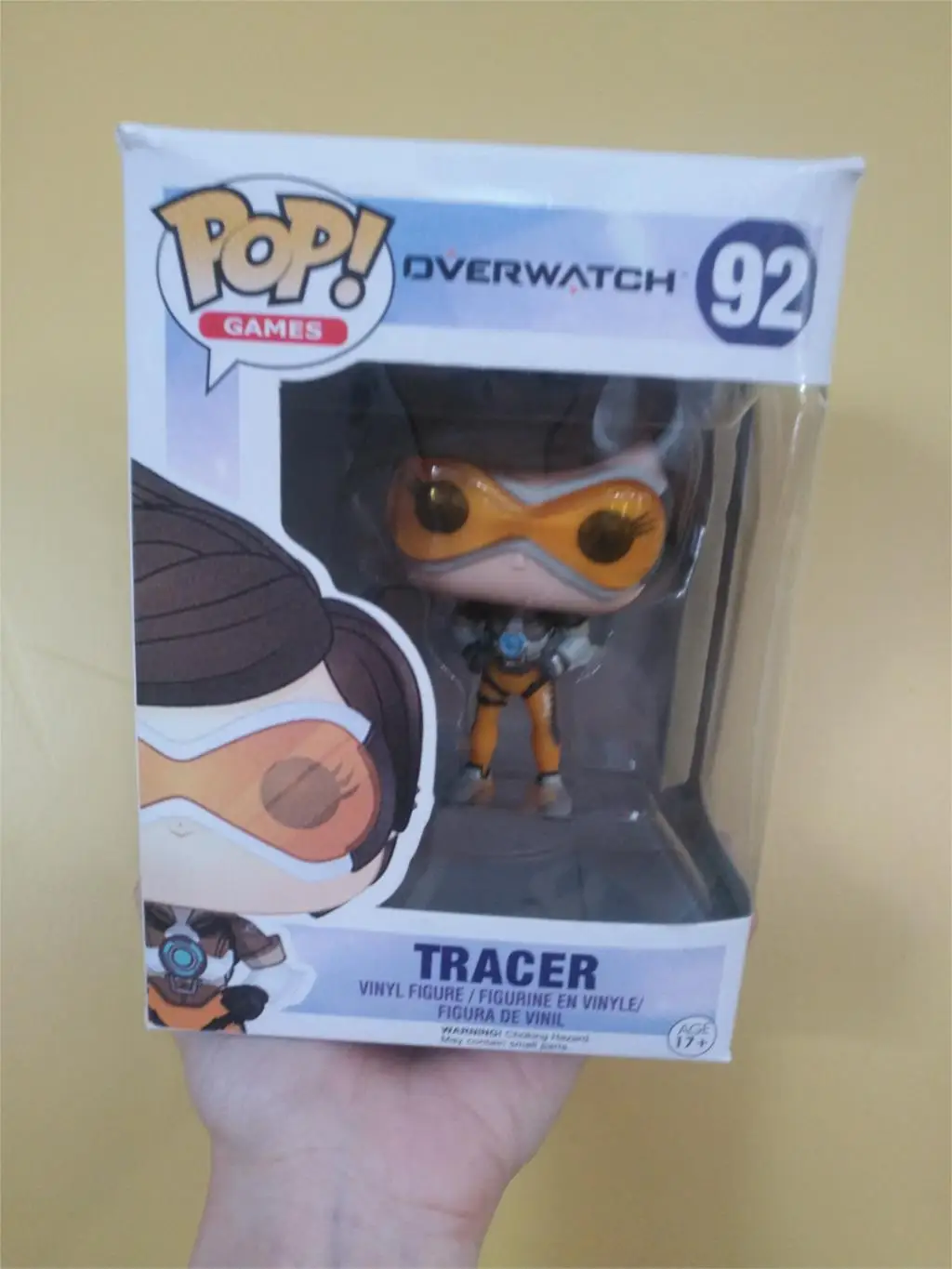 Funko Pop OW 10 см TRACER& PHARAH& WIDOWMAKER& REAPER& SOLDIER 76& WINSTON Модель Коллекция Фигурки игрушки - Цвет: TRACER with box