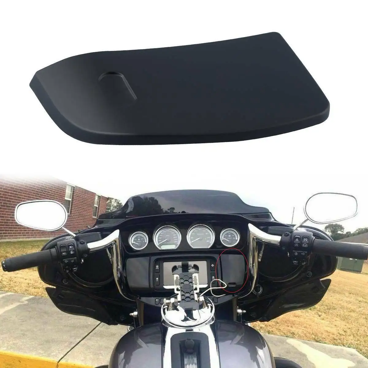 Мотоцикл внутренний обтекатель черный медиа двери для Harley Touring Electra Street Glide- 15 16 17 18