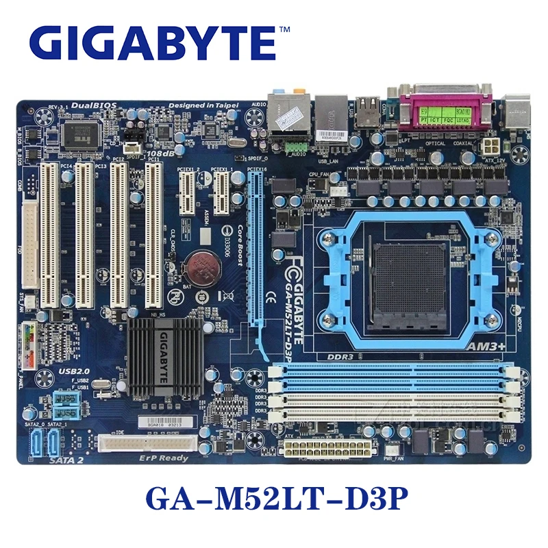 

Socket AM3+ For nVIDIA nForce 520LE Gigabyte GA-M52LT-D3P Motherboard DDR3 16GB GA-M52LT D3P Desktop Systemboard ATX Used