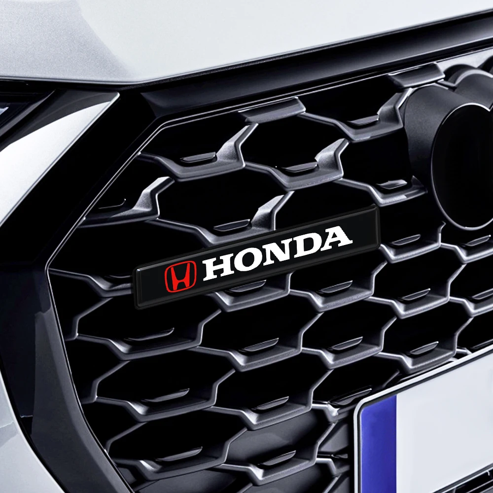 1pc Car Decorative LED Lights ABS Chrome Front Hood Grille Emblem Badge LED Light for Honda Civic Varadero Xl1000 Xadv 750 Forza