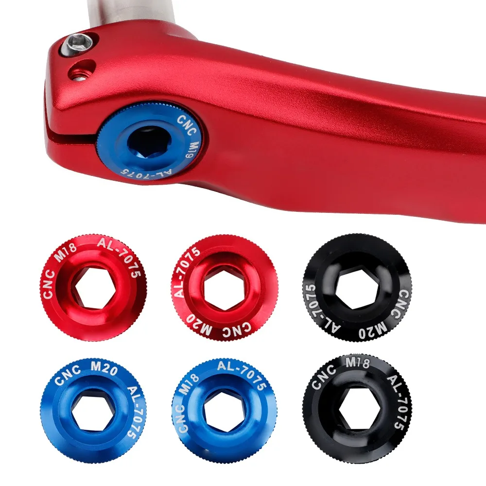 MTB ЧПУ Алюминий сплава винты Кривошип горного велосипеда вал M18/M20 крышка Винты