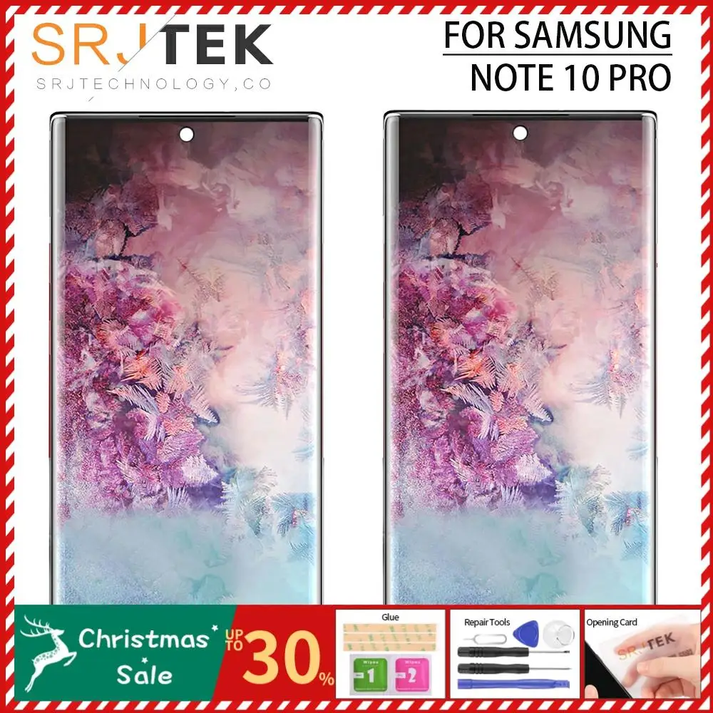 1440x3040 Amoled для samsung Galaxy Note 10 PLUS ЖК-дисплей сенсорный дигитайзер Сенсорное Стекло в сборе для NOTE 10+ Запасная часть