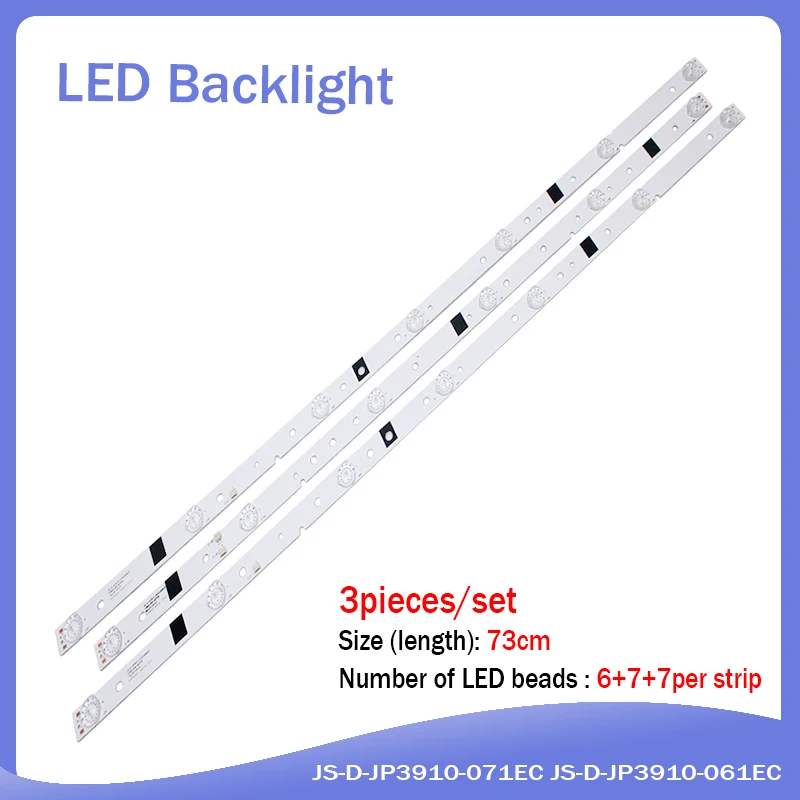 3pcs set led backlight strip lamp for led39c310a js d jp3910 071ec js d jp3910 061ec e39du1000 mcpcb js d jp3920 071ec 3pcs LED Bar For CTV4036 LED39C310A LC390TA JS-D-JP3910-071EC 061EC E39DU1000 MCPCB MS-L1136-R/L L0878 LED39C310B MS-L1136-R L