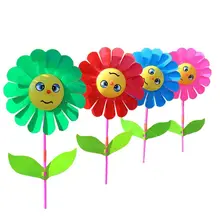 Улыбка ветряная мельница в виде подсолнечника ветер Спиннер деревянная ручка детская игрушка газон сад двор вечерние украшения открытый подарок 72XC