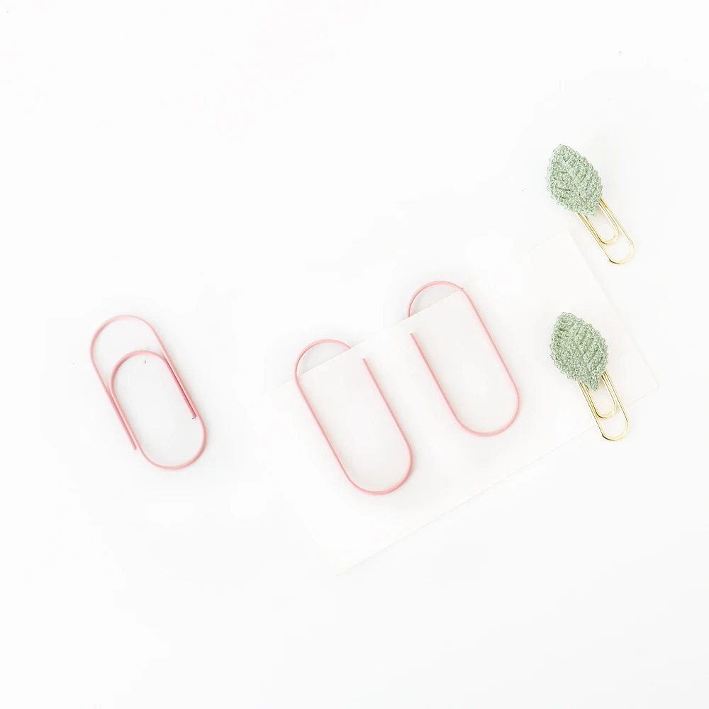 50pcs/box 50mm Rose Gold Paperclips Electroplating Metal Paper Clips Photo Clip Paper Clips Decorative Stationary H0166 paper clips
