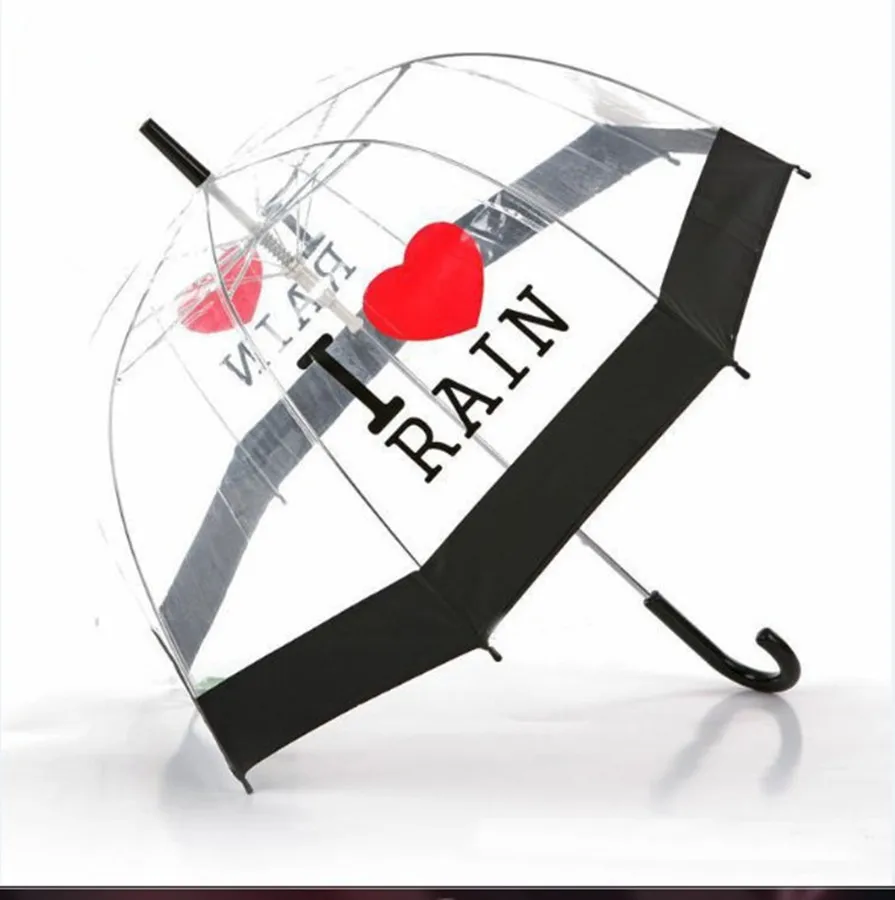 outdoor transparent umbrella clearance wedding decoration dome shape Long-Handle Automatic love rain | Дом и сад