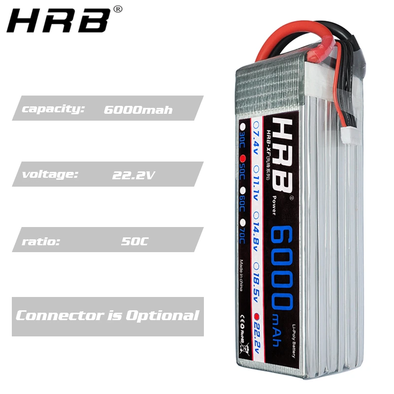 Аккумулятор HRB Lipo 6S 22 2 V 6000mah 50C XT60 XT90 EC5 T Deans S для Phantom RC вертолет самолет
