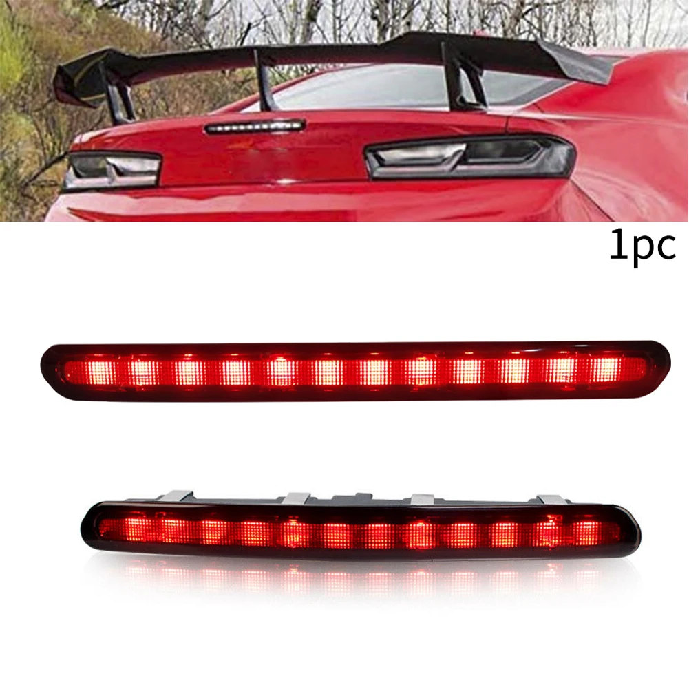 

Waterproof smoke lens High Mount 3rd Third Car Rear Brake stop Tails Light Lamp Durable For Chevrolet For 2016-Up Camaro