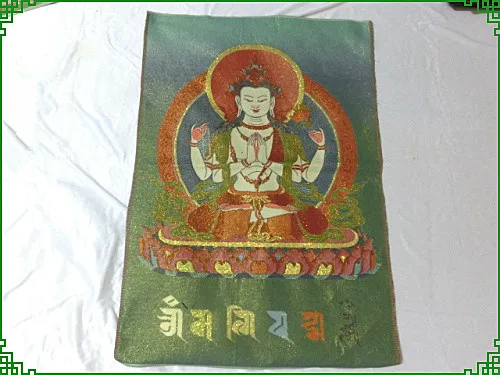 Suministros religiosos m Thangka cuatro brazos Guanyin colección artesanatias