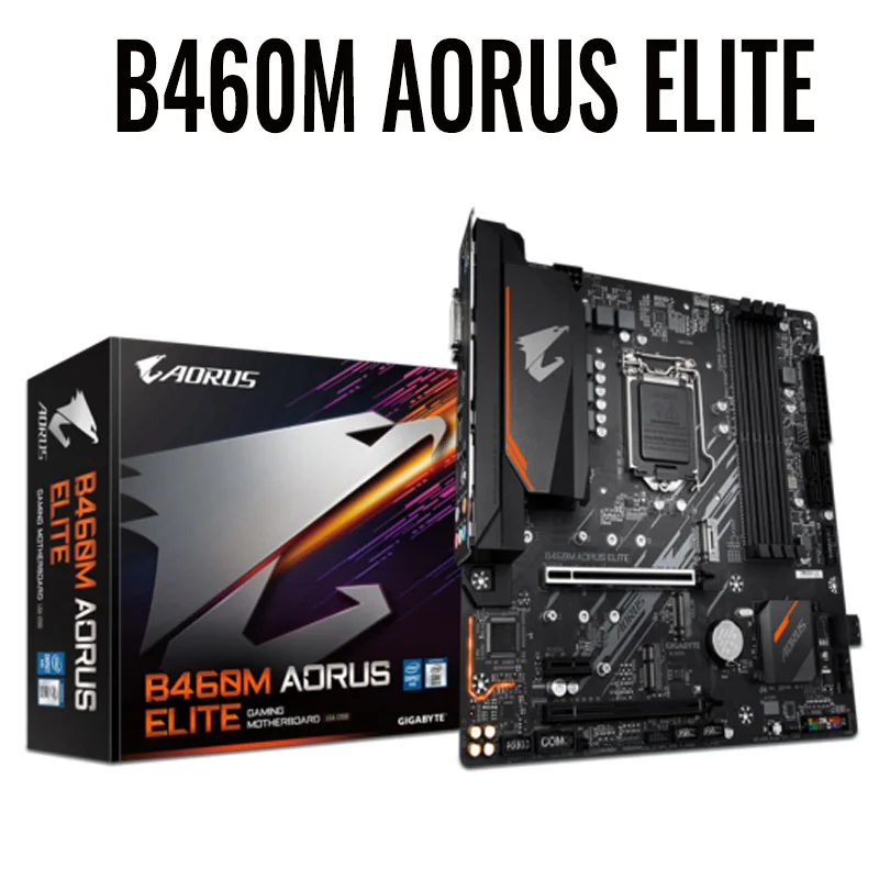 Материнская плата LGA 1200 для Gigabyte B460M AORUS ELITE DDR4 128 ГБ PCI-E 3 0 M.2 Intel B460 игровая