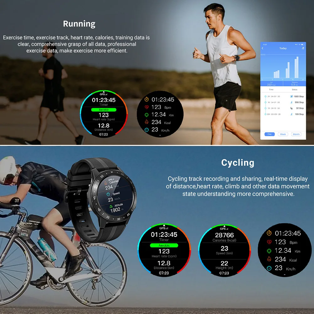  M5S Fitness Tracker Herzfrequenz Blutdruck Erwachsene Volle HD Touchscreen Smart Uhr Wasserdichte S